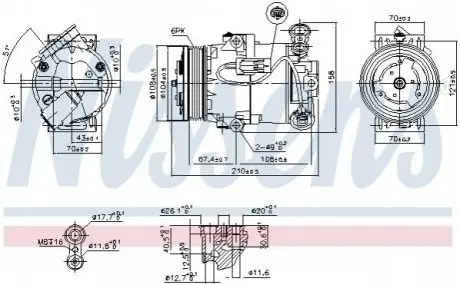 Компресор, система кондиціонування повітря NISSENS 89096 Купити в Україні