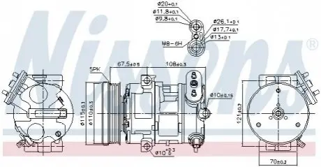 Компрессор кондиционера First Fit NISSENS 89100 Купить в Украине