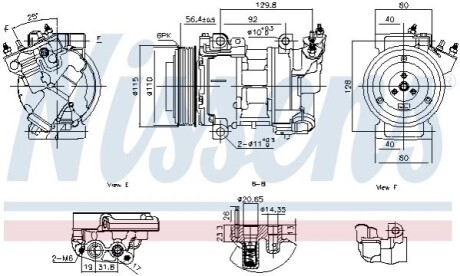 Компрессор кондиционера First Fit NISSENS 891016 (фото 1)