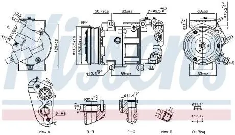 Компресор, система кондиціонування повітря NISSENS 891109 Купити в Україні