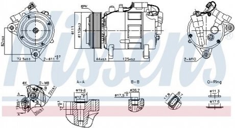 Компрессор кондиционера NISSENS 891148 (фото 1)