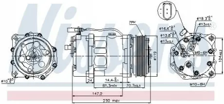 Компрессор кондиционера NISSENS 89117