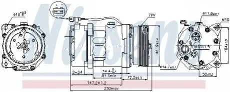 Компресор, система кондиціонування повітря NISSENS 89118