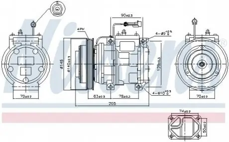 Компресор, система кондиціонування повітря NISSENS 89119