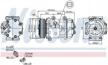 Компрессор кондиционера NISSENS 89136 Купить в Украине