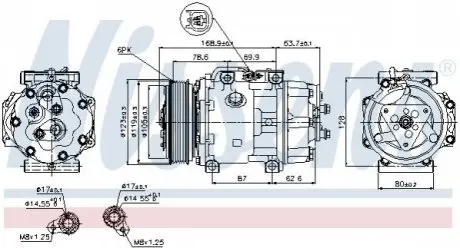 Компресор, система кондиціонування повітря NISSENS 89143