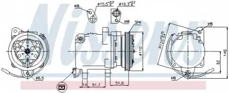 Компрессор кондиционера NISSENS 89163