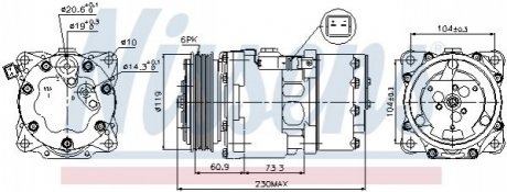 Компресор кондиціонера NISSENS 89195