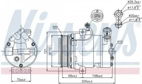 Компрессор кондиционера NISSENS 89197