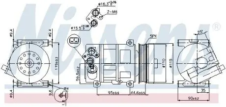 Компресор, система кондиціонування повітря NISSENS 89202 Купити в Україні