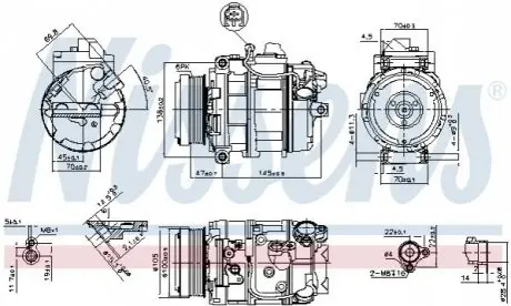 Компрессор кондиционера NISSENS 89212