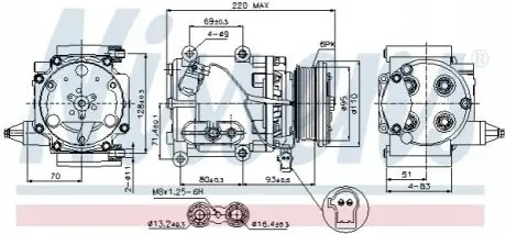Компрессор кондиционера NISSENS 89228 Купить в Украине