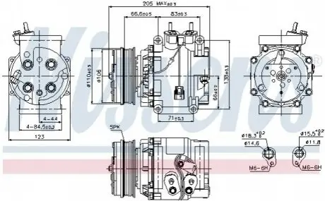 Компрессор кондиционера NISSENS 89235 Купить в Украине