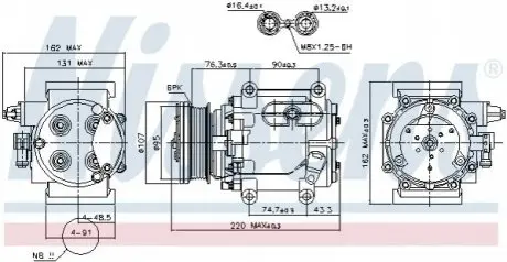 Компрессор кондиционера NISSENS 89239