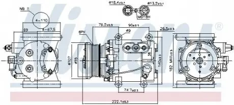 Компрессор кондиционера NISSENS 89241