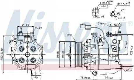 Компрессор кондиционера NISSENS 89246 Купить в Украине