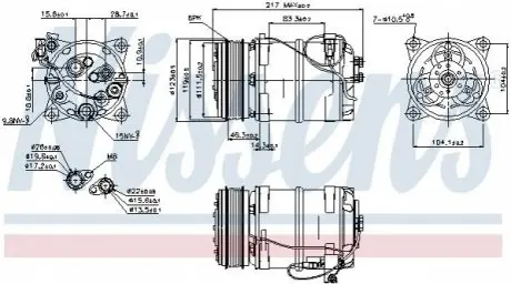 Компрессор кондиционера NISSENS 89249