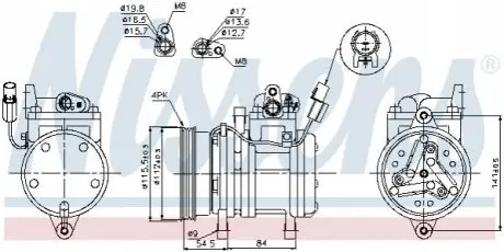Компрессор кондиционера NISSENS 89255