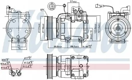 Компрессор кондиционера NISSENS 89265