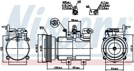 Компрессор кондиционера NISSENS 89276 Купить в Украине