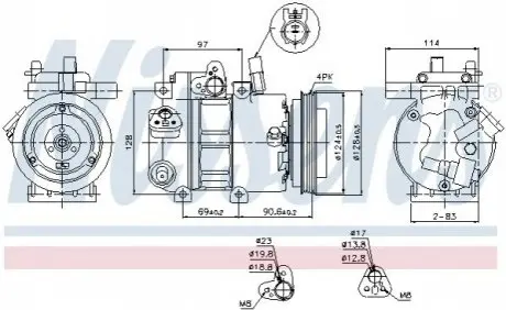Компресор, система кондиціонування повітря NISSENS 89296 Купити в Україні