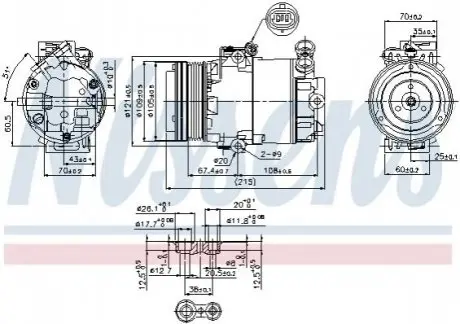 Компрессор кондиционера NISSENS 89322