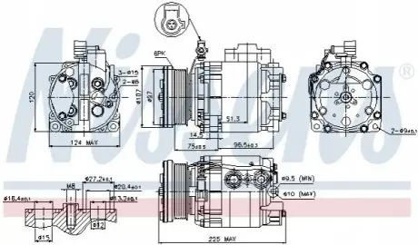 Компресор, система кондиціонування повітря NISSENS 89354 Купити в Україні