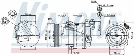 Компрессор кондиционераLAGUNA III 07- 1,5DCI/1,6 NISSENS 89386 Купить в Украине
