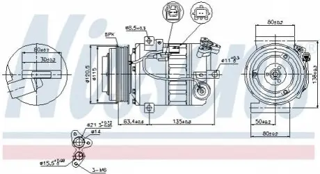 Компрессор кондиционера First Fit NISSENS 89394 Купить в Украине