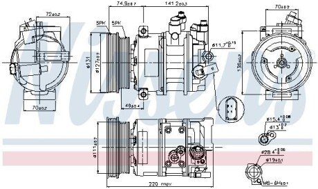 Компресор кондиціонера NISSENS 89421