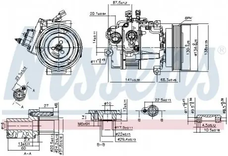 Компресор, система кондиціонування повітря NISSENS 89462 Купити в Україні