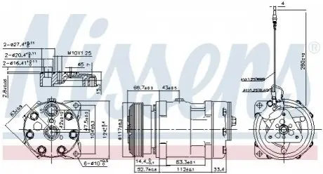 Компресор, система кондиціонування повітря NISSENS 89489