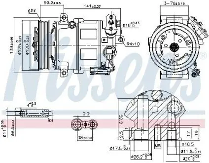 Компрессор кондиционера First Fit NISSENS 89497 Купить в Украине