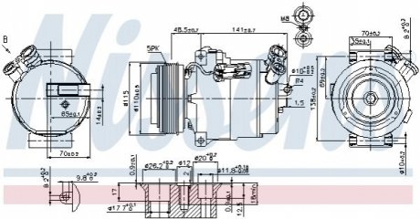 Компрессор кондиционераASTRA G 98-.. NISSENS 89592