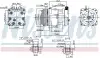 Компрессор кондиционера MAN F2000 VOLVO F10, F12, F16, FL10, FL12, FL6, FL7, FLC, FS7 08.77- NISSENS (89813) изображение 1