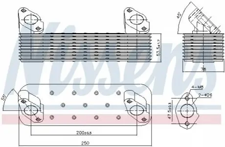 Радиатор смазки NISSENS 90728