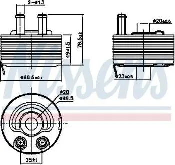 Охолоджувач оливи, моторна олива NISSENS 90793 Купити в Україні