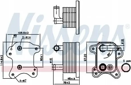 Радиатор смазки NISSENS 90801