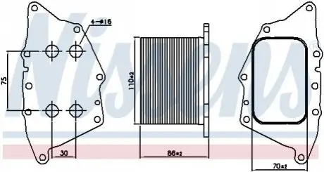 Радіатор масляний BMW 2 (F45/F46)/X1 (F48)/X2 (F39) B47 2.0 14- (теплообмінник) NISSENS 90862