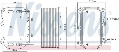 Охолоджувач оливи, моторна олива NISSENS 90876 Купити в Україні