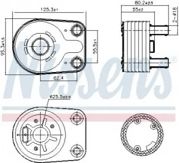 Охолоджувач оливи, моторна олива NISSENS 90898 Купити в Україні