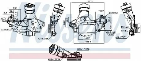 Охолоджувач оливи, моторна олива NISSENS 90931