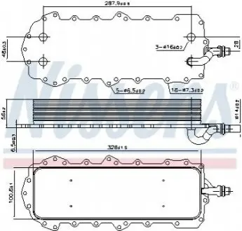 Охолоджувач оливи, моторна олива NISSENS 90947 Купити в Україні