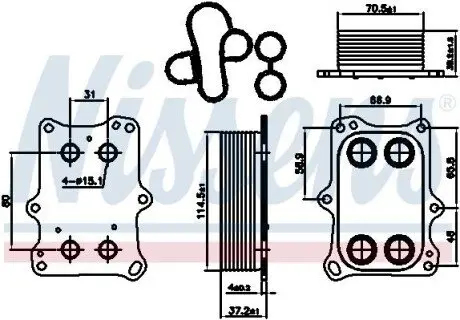 Радиатор смазки NISSENS 90969 Купить в Украине