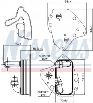 Радиатор смазки NISSENS 90996