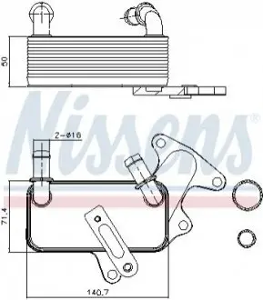 Масляний радіатор SKODA FABIA III, YETI VW BEETLE, GOLF VII, JETTA IV, PASSAT B8 1.4-2.5 05.09-03.24 NISSENS 91129 Купити в Україні