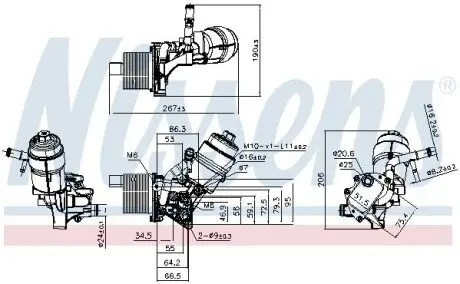 Масляний радіатор (з корпусом масляного фільтра) CHEVROLET AVEO, CRUZE, ORLANDO, TRAX OPEL ADAM, ASTRA J, ASTRA J GTC, CASCADA, CORSA D, CORSA E, INSIGNIA A, MERIVA B 1.4/1.4LPG 12.09 NISSENS 91161 Купити в Україні