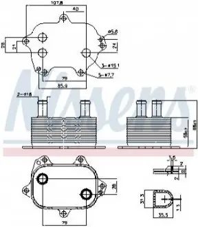 Охолоджувач оливи, моторна олива NISSENS 91205 Купити в Україні