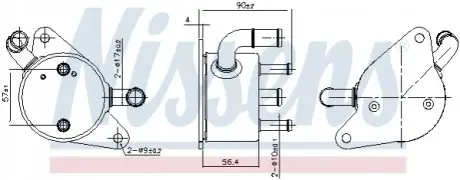 Охолоджувач оливи, моторна олива NISSENS 91284