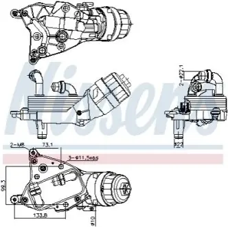 Охолоджувач оливи, моторна олива NISSENS 91349 Купити в Україні